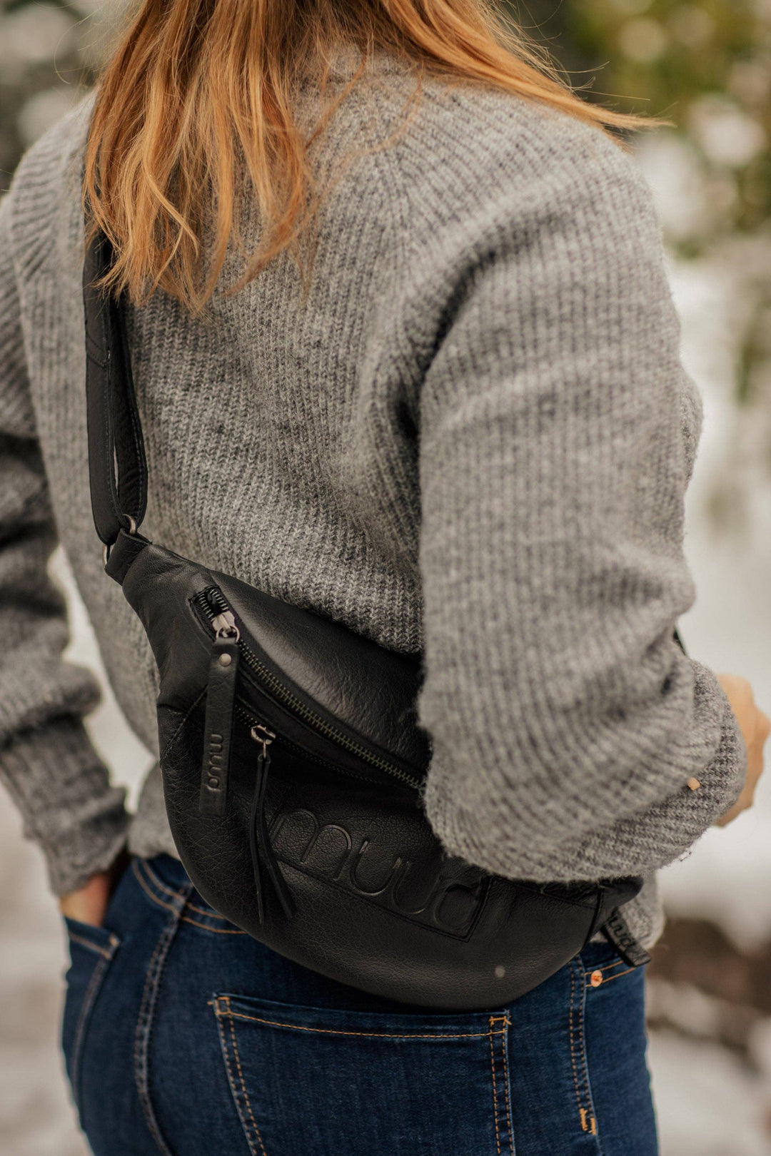 Muud Vegas leren heuptas  &amp; crossbody tas