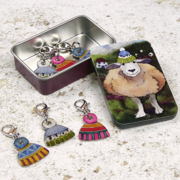 Emma Ball Ltd Emma Ball Muts Stekenmarkeerders (set van 6) – Aluminium, 2 cm – Breien &amp; Haken