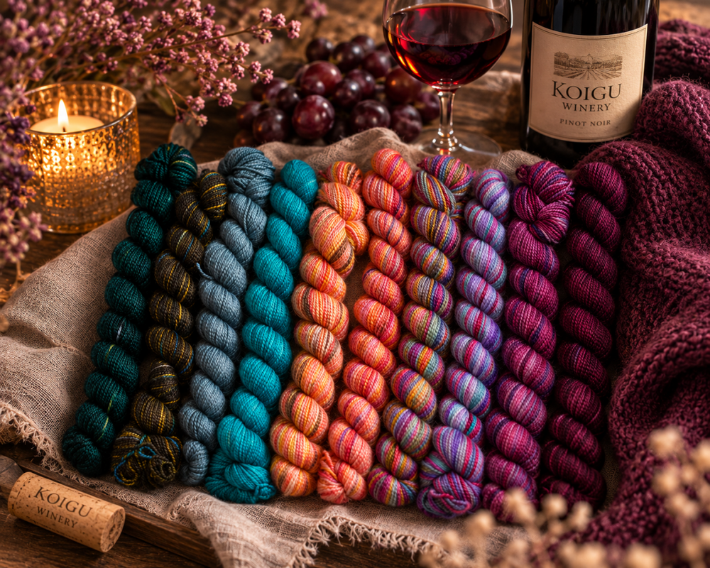Koigu Wool Designs Koigu merino pencil boxes - set van 10 gekleurde wolstrengen