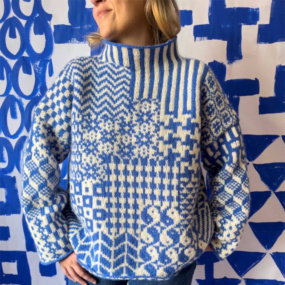 Rauma Garn Nordic sweater breipakket in originele kleuren