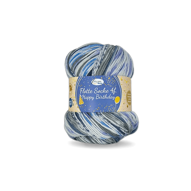 Rellana Rellana Flotte Socke 4f Happy Birthday – Feestelijk sokkengaren voor elk project 🎉