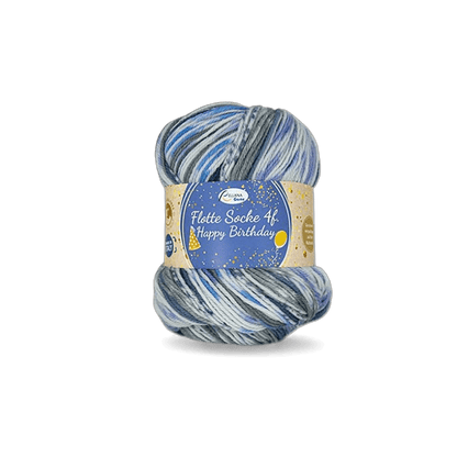 Rellana Rellana Flotte Socke 4f Happy Birthday – Feestelijk sokkengaren voor elk project 🎉