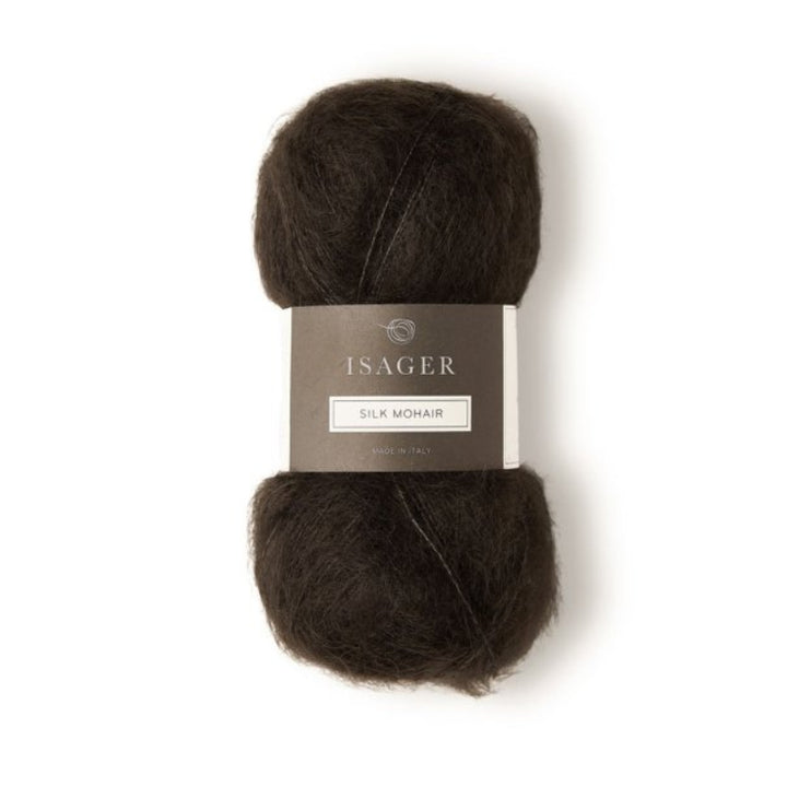 Donkerbruin Isager soft silk mohair